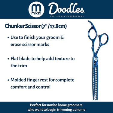 Ножиці Mikki Doodle для грумінгу собак та цуценят, 16,5 см - професійні ножиці для вирівнювання та стрижки шерсті