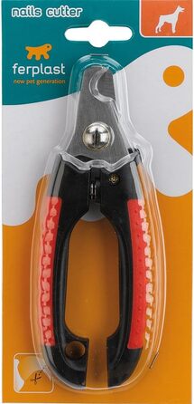 Ножиці для обрізання кігтів собак Ferplast з обмежувачем та запобіжним замком, зручна та безпечна доглядова інструмент, неслизька ручка, розмір M