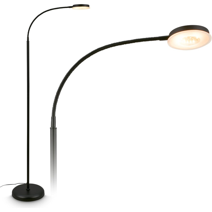 LED лампа BRILONER з торшетом, регульована яскравість, поворотна, настільна лампа для дому, офісу, читання, 32,5x13x40 см, чорна