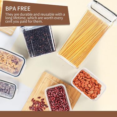 36 пластикових контейнерів Skroam з кришкою - контейнери для зберігання з кришкою, BPA-free, для крупи, борошна, цукру, макаронів та організації кухні