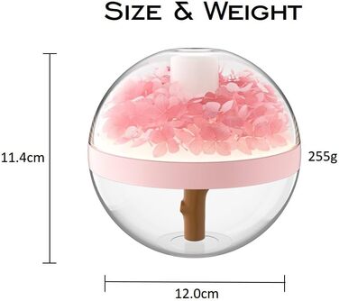stored a 270 ml water-filled humidifying spray bottle, a fully rechargeable essential oil diffuser, a night light, and a waterless drain (Pink)