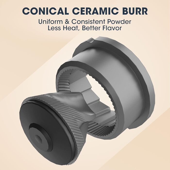 Портативна кавомолка з акумулятором 2000mAh, керамічний жорно, швидка малівка, для подорожей та кемпінгу, білий колір