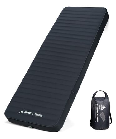 Надувний матрац OneTigris Dreamstar самонадувний (70x198 см) сірий для кемпінгу, подорожей та автомобіля