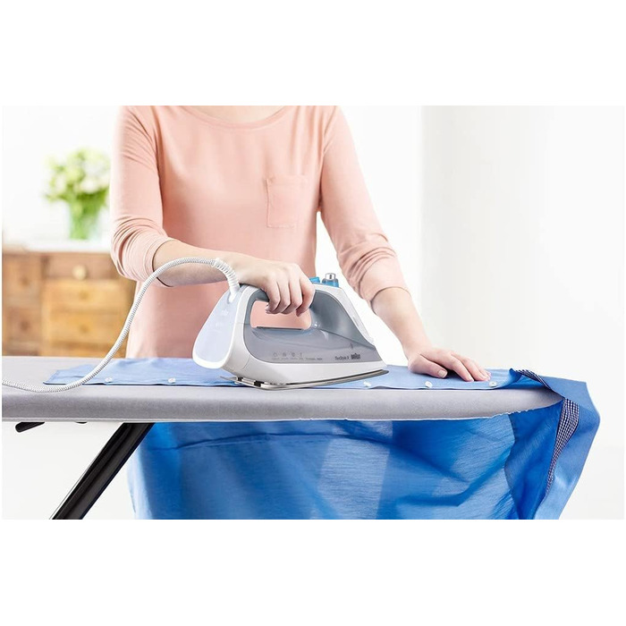 Парова праска Braun TexStyle 9 SI 9270WH з 3D підошвою FreeGlide, вертикальним паром, 3100 Вт, біла