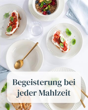 Набір чашок з кераміки Steingut Hygge для 6 осіб, бежевий колір. Стильний чайний та кавовий набір, TESTSIEGER