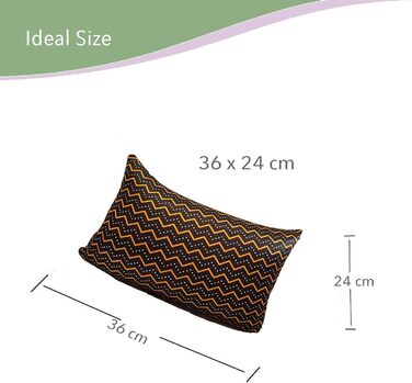 Прямокутна антистресова подушка COVERBAGBCN для шиї, мікроперли, Lycra, 36x25 см, зигзаг, машинне прання
