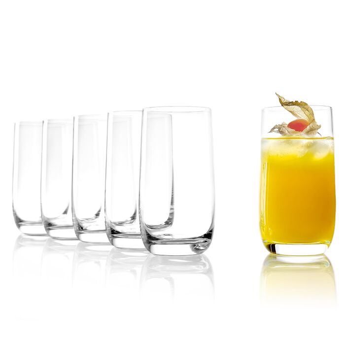 Набір келихів Stölzle Lausitz Weinland Longdrink 6 шт, 390 мл - Кришталеві келихи для коктейлів, води, соків - Міцні, для посудомийної машини