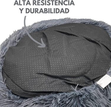 Ліжко для собак та котів Yuma Spazio, середнього та малого розміру, анти-гризельне, міцне, знімне, туркіс (35 x 50, Лондон сірий)