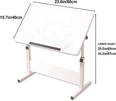 Adjustable Art Desk - Drafting Table with Height & Angle Adjustment for Artists, Home & Office Use