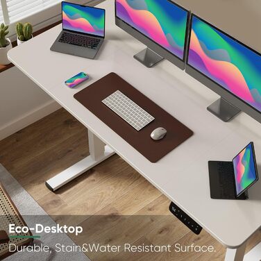 VOSATRON Electric Height Adjustable Desk 160x60cm with Memory Control & Anti-Collision Technology - Black Frame/Black Top