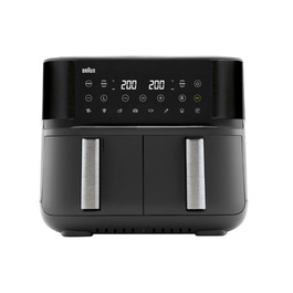 Фритюрниця електрична Braun TwinCook 3 TD3030IBK 8л (2 камери) з синхронізацією, 8 програм, чорна