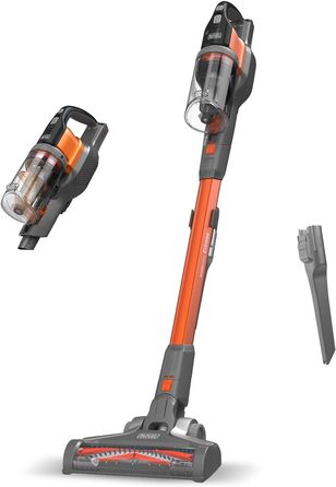 Бездротовий акумуляторний пилосос Black+Decker 4в1 BHFEV182C (18V, 2.0Ah) з електрощіткою, для підлоги та ручного використання, з насадкою для щілин, акумулятор та зарядний пристрій в комплекті