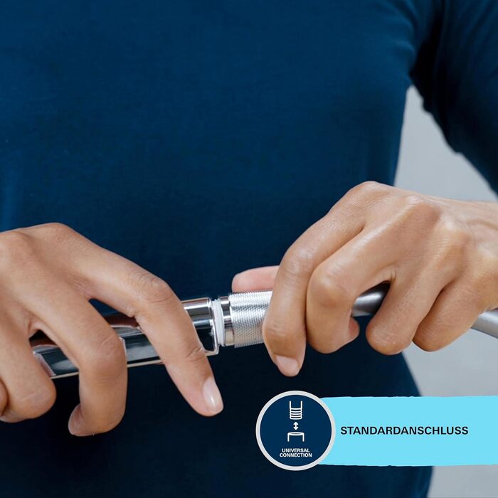 Душова лійка GROHE Vitalio 110 з комплектом: шланг та кріплення, економна вода (8л/хв), 3 режими, універсальне підключення, хромована, 26176001