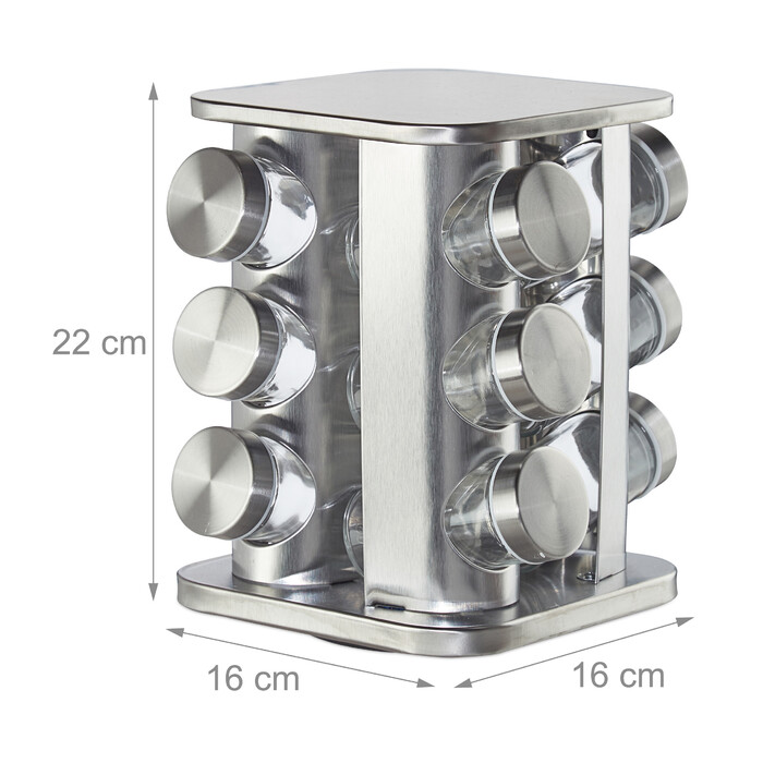Relaxdays Spice Carousel with 12 Jars