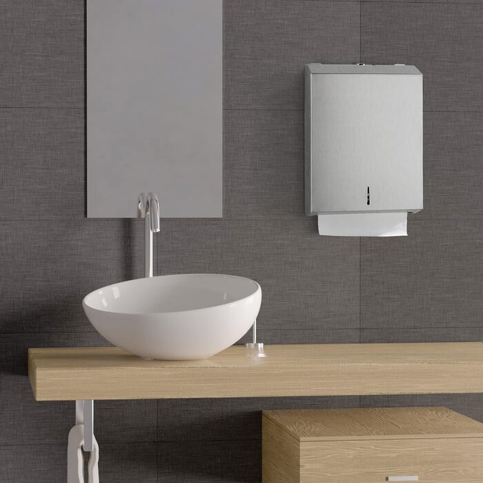 Multifold Paper Towel Dispenser Wall Mount - Multifold Trifold Paper Towel Dispenser, Large Capacity Stainless Steel Tissue Holder, Suitable for Bathrooms and Public Places