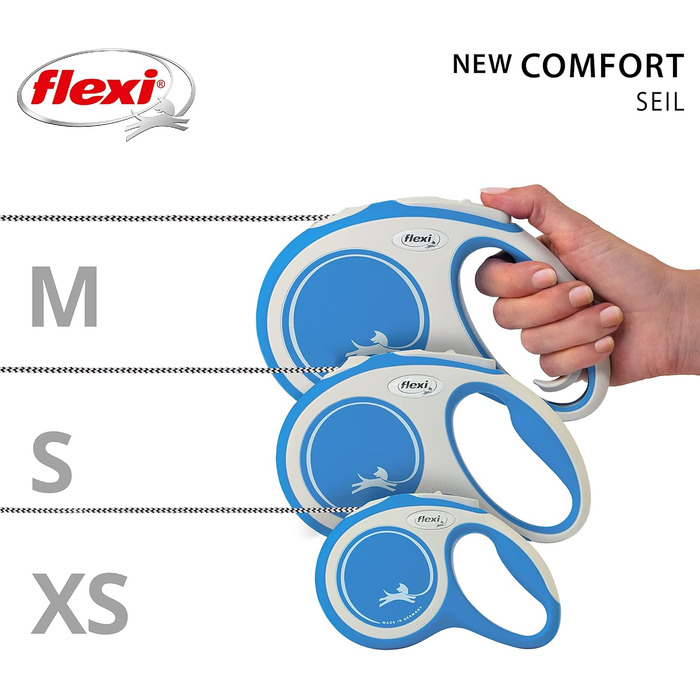 Рулетка вимірювальна Flexi Comfort New, 5 м, блакитна, навантаження до 12 кг