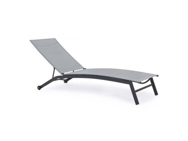 Шезлонг пластиковий сірий GardenLine