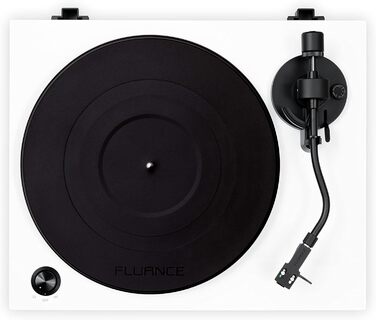 Програвач вінілу Fluance RT81 Elite High Fidelity з картриджем Audio Technica AT95E, чорний (глянцевий). Вбудований фонокоректор, ремінний привід, MDF корпус.