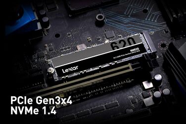 Lexar SSD NM620 2TB: Швидкий M.2 NVMe SSD для ПК та геймерів (Gen3x4, PCIe, 3D NAND)