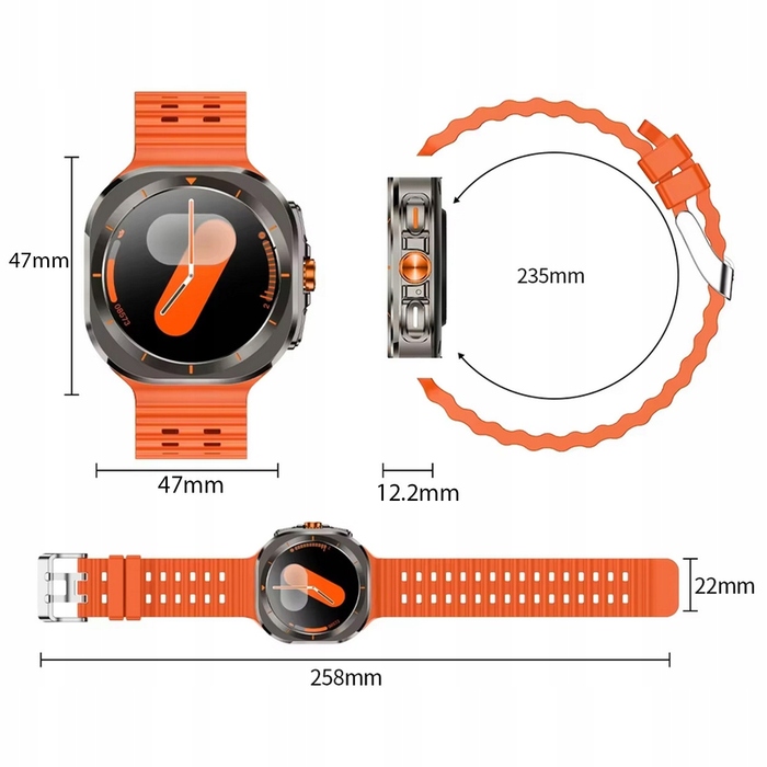 Смарт-годинник Smart-Trend SmartWatch UltraX Pro Active BL, помаранчевий