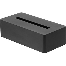 YAMAZAKI Tissue Box Cover, Tissue Holder, Alloy Steel, Black, One Size