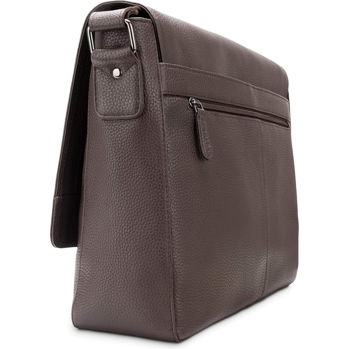 Сумка-месенджер LEABAGS Oxford для ноутбука 15 дюймів, шкіряна, чоловіча/жіноча, 38x31x10 см, Cacao