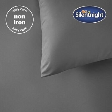 Комплект постільної білизни Silentnight Superweiches, супер м'який, антрацитовий (Super King)