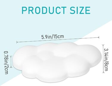 Підставка для зап'ястя під клавіатуру White Cloud, м'яка, зручна, набір для комп'ютера, білий колір