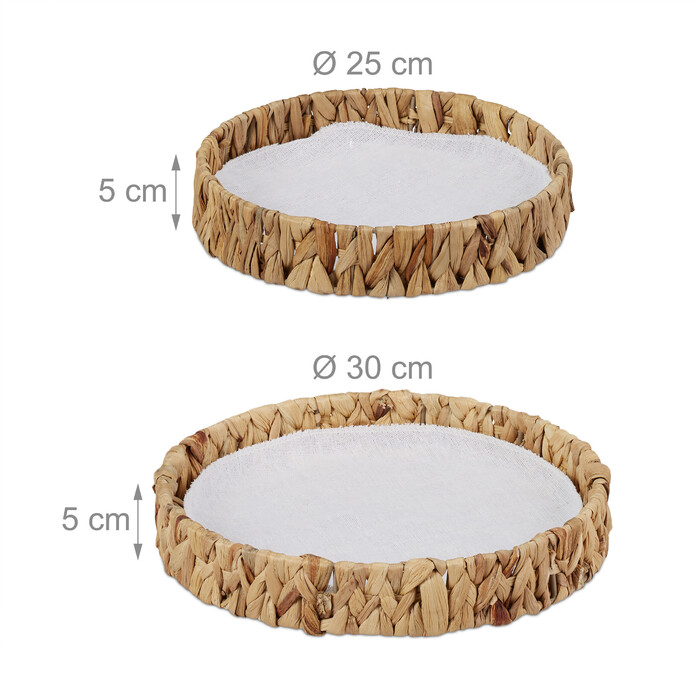 Set of 2 Water Hyacinth Fruit Bowls