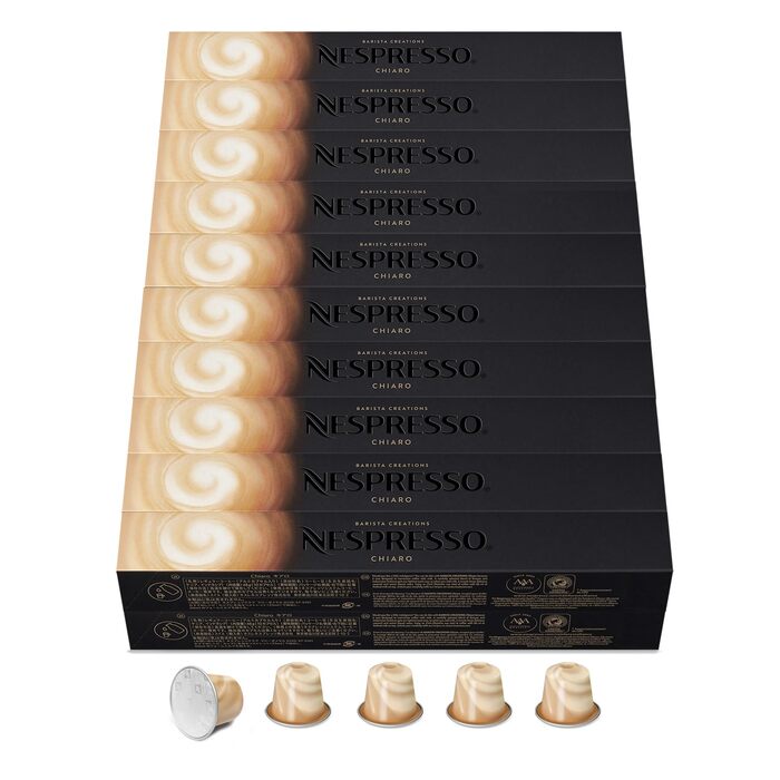 Кава NESPRESSO Original Barista Creations Chiaro: Арабіка середнього обсмаження, 200 капсул | Для капучіно та молочних напоїв | Сумісна з капсульними машинами Nespresso Original