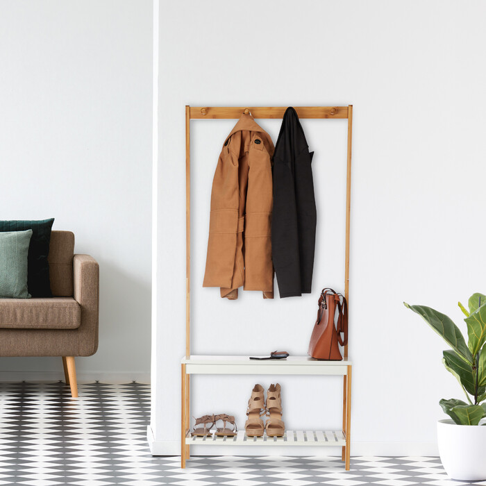 Relaxdays Coat Rack with Shoe Shelf