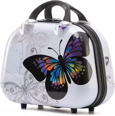 Набір валіз BEIBYE Butterfly 2060 з TSA-замком, 4 предмети: міцний пластиковий чемодан на колесах, ручна поклажа та б'ютікейс