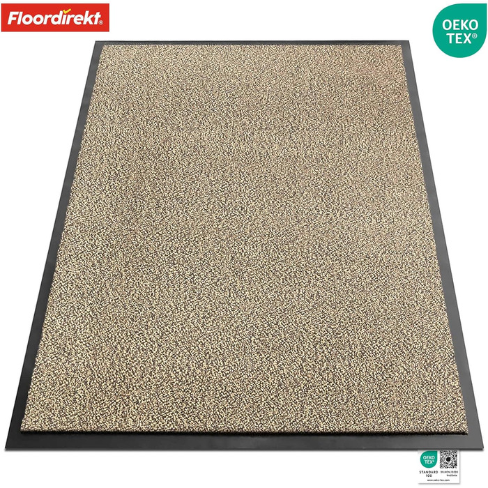 Килимок для порогу etm® Schmutzfangmatte: переможець у співвідношенні ціни та якості, різні розміри, для дому та вулиці (90x150 см, 120x600 см, Охро-чорний)