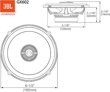 Автомобільні колонки JBL GX602 2-смугові 180 Вт 16,5 см Harman Kardon — динаміки для авто, акустика, автозвук