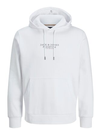 Чоловічий білий худі з капюшоном та логотипом JACK & JONES, розмір M