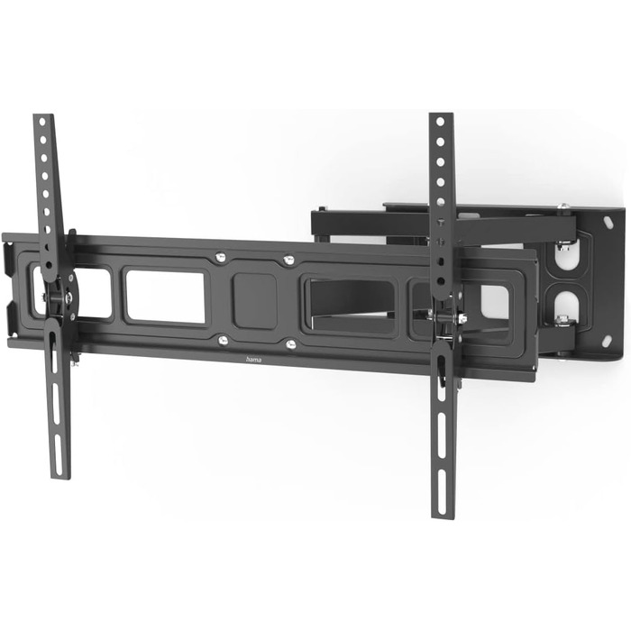 Hama TV Wall Mount Bracket (37-90 inch TV Mount, up to 220lbs, VESA 800x400, Fixed Wall Mount, Includes Fischer Anchors & Instructions, Black)