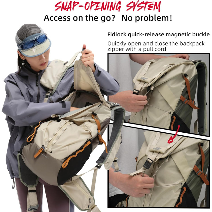 Сумка-рюкзак для камери VSGO Pocket Ranger Outdoor, захисний фоторюкзак для дзеркальних та бездзеркальних камер (25-33Л), Off White