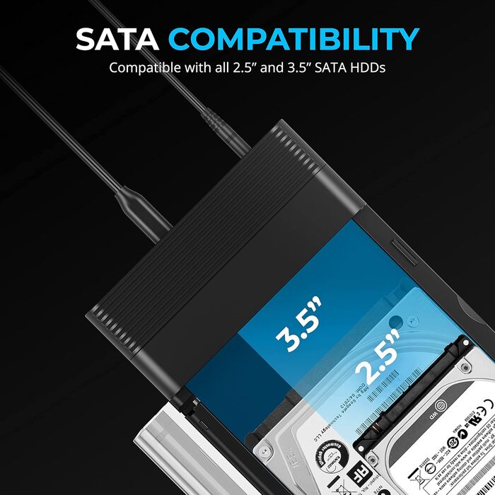 Док-станція Sabrent для HDD/SSD 2.5/3.5