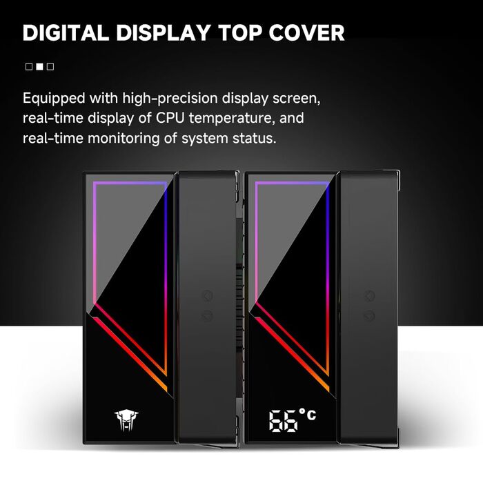 Система водяного охолодження CPU TZMRIT KF620 DGT з дисплеєм температури, 265W TDP, для Intel LGA 1700/1200/115X/1851/1366/2011 та AMD AM4/AM5