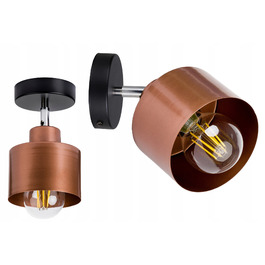 Регульований настінний світильник-бра в стилі лофт, метал, мідь