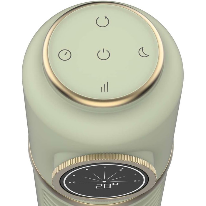 Вентилятор Cecotec EnergySilence 1090 Skyline Retro Smart Green - підлоговий, 81 см, 40W, LED дисплей, сенсорне та дистанційне керування, 3 швидкості, 3 режими, таймер 12 годин, осциляція 72º, зелений