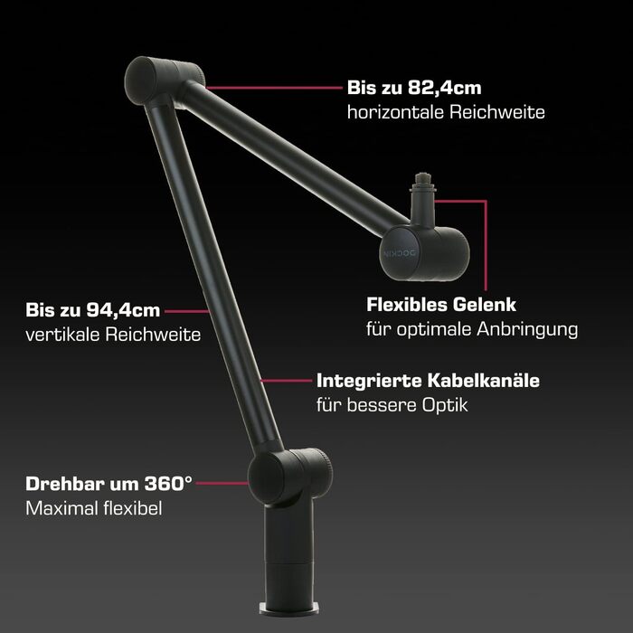 DOCKIN® MP2000: USB мікрофон-конденсатор для ПК, геймінгу, подкастів та стрімінгу. Якісний мікрофон з міцним кріпленням для запису звуку. Преміум звук та повний комплект.