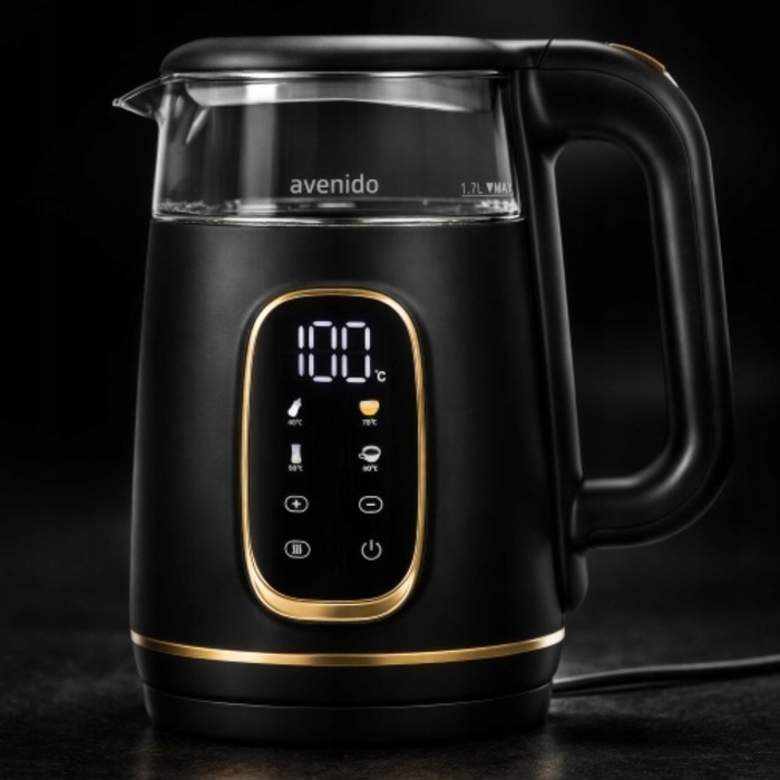 Електричний чайник Avenido AV1309, 2200 Вт, 1,7 л, чорний