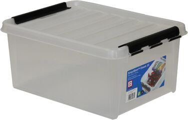 SmartStore 35083903 3-Piece Clipbox Smart Store Classic 15, 14 Liter, transparent