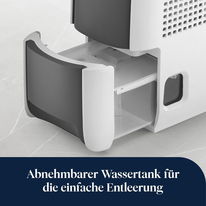 Зволожувач повітря De'Longhi Tasciugo AriaDry Light - портативний, з іонізатором, 16л/день, сушка білизни, сірий (DNS65)