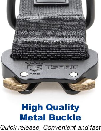 Нашийник для собак TSPRO Premium тактичний, великий, з металевою застібкою, камуфляжний синій, L (47-63.5 см)