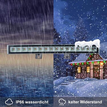 RGB LED Spotlight, 48W RGB Wallwasher Light, LED Bar Light Effects IP66 Waterproof Smart Party Lights with Remote Control and APP Control for Outdoor Indoor Tree Party Garden (1 Piece)