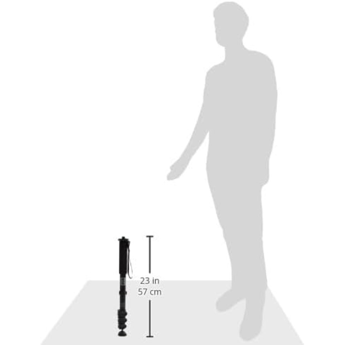 Монопод Benro MAD38A Adventure з алюмінію, чорний, 3/4 секції