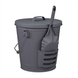Relaxdays Ash Bucket with Lid and Scoop