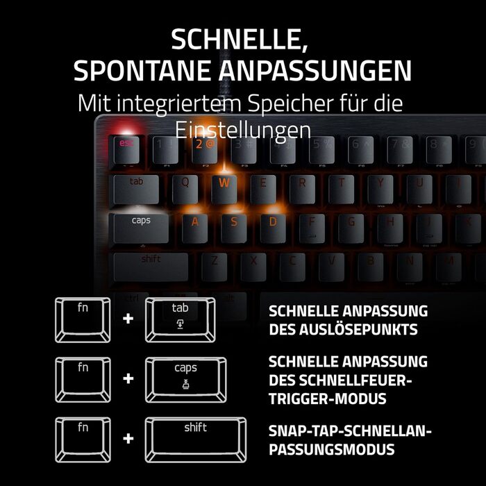 Razer Huntsman V3 Pro Mini - Механічна клавіатура для геймерів 60% з аналоговими оптичними перемикачами | US-Layout | Чорний